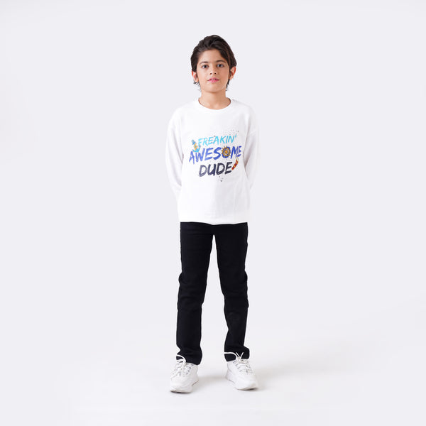 AWESOME DUDE PRINTED SWEATSHIRT